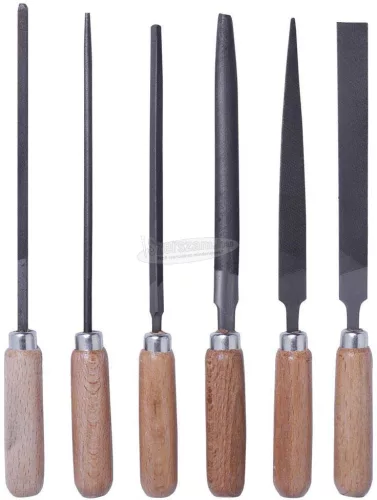 BERNSTEIN Reszelő készlet fa nyéllel, 6 részes, 170mm/67mm 5-240