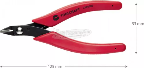 TOOLCRAFT PLS-4195 TO-6679767 Elektronikai csípőfogó Gumi bevonattal TO-6679767