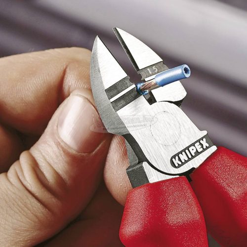 KNIPEX Huzalcsupaszító-oldalcsípőfogó polírozott 160mm 14 22 160