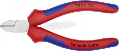 KNIPEX Oldalcsípőfogó krómozott, kétkomponensű nyél 125mm 70 05 125