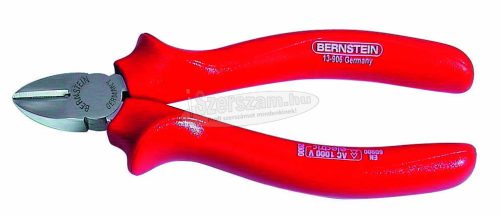 BERNSTEIN szigetelt oldalcsípő fogó, 180mm, 13-908 VDE 1000V