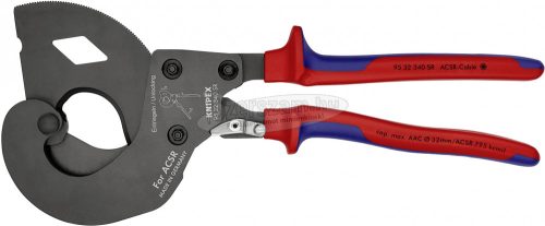 KNIPEX ACSR távvezetékvágó kés 340mm racsnis elv 95 32 340 SR