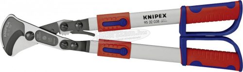 KNIPEX Kábelvágó olló, racsnis, karos, teleszkópos nyél 570mm 95 32 038