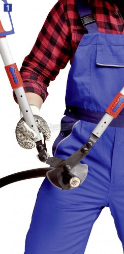 KNIPEX Kábelvágó olló, racsnis, karos, teleszkópos nyél 570mm 95 32 038