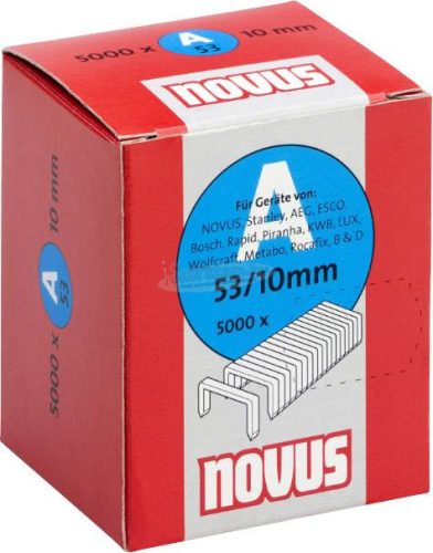 NOVUS Tűzőgépkapocs, A53/10 5000db 106483800