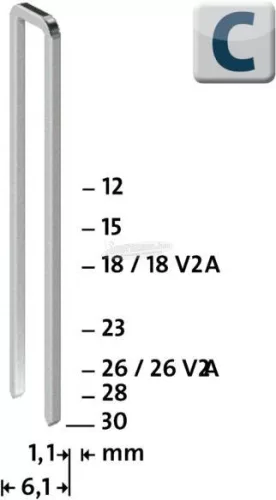 NOVUS Keskenyhátú kapocs, C4/23 1100db 105106300