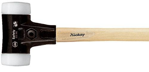 WIHA Cserélhető fejű kalapács közepesen puha/nagyon kemény Hickory fanyéllel, kerek kalapácsfejjel 80L, 840mm 3450g 26674