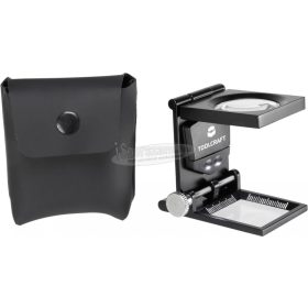   TOOLCRAFT Talpas nagyító, összecsukható szál nagyító, LED világítással 6x-os nagyítással 28mm, fekete színű 1511639 1511639