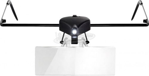 TOOLCRAFT Nagyítós szemüveg LED-es világítással 1,5x, 2,5x, 3,5x, TO-5137812 TO-5137812