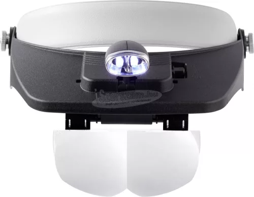 TOOLCRAFT TO-5137803 Fejpántos nagyító LED-es világítással Nagyítási tényező: 1,2 x, 1,8 x, 2,5 x, 3,5xLencseméret: 102mmx57mm Fekete TO-5137803