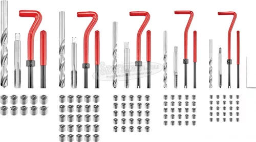 TOOLCRAFT TO-5016567 Menettekercselő készlet M5, M6, M8, M10, M12 TO-5016567