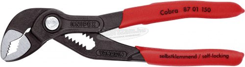 KNIPEX Cobra Autóvízpumpa fogó, PVC nyél, foszfátozott 150mm 87 01 150 SB