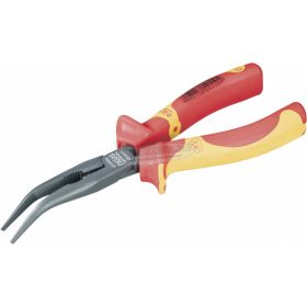   NWS VDE 1000V szigetelt telefonfogó, hajlított csőrű gólyacsőr fogó 45° 205mm 1411-69-VDE 1000V-205