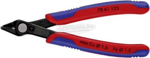 KNIPEX Elektronikai oldalcsípő fogó, kétkomponensű nyél, Super-Knips 125mm 78 61 125 SB