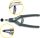 HAZET Seegergyűrű fogó 140mm, hegy 1,3mm Egyenes 10-25mm DIN 5254 1845A-10