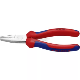   KNIPEX Laposfogó rövidcsőrű, kétkomponensű nyél, krómozott 160mm 20 05 160