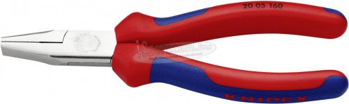 KNIPEX Laposfogó rövidcsőrű, kétkomponensű nyél, krómozott 160mm 20 05 160