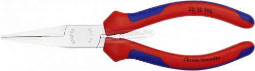 KNIPEX Laposfogó hosszúcsőrű, krómozott fej, kétkomponensű nyél 190mm 30 15 190