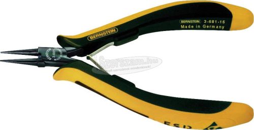 BERNSTEIN ESD Kerekcsőrű fogó, 130mm, EUROline-Conductive 3-681-15