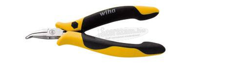 WIHA Professional ESD műszerész telefonfogó 45°-ban hajlított fogófej 120mm, 4 3/4" 26802