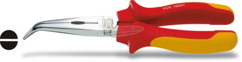 HAZET szigetelt laposfogó félgömbölyű csőrrel, hajlított, 200mm 1000V VDE 1841BVDE 1000V-33
