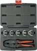 TOOLCRAFT Racsnis krimpelő fogó sarukhoz, érintkezőkhöz, 5db cserélhető betéttel 430461