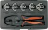 TOOLCRAFT Racsnis krimpelő fogó sarukhoz, érintkezőkhöz, 5db cserélhető betéttel 430461