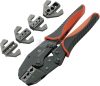 TOOLCRAFT Racsnis krimpelő fogó sarukhoz, érintkezőkhöz, 5db cserélhető betéttel 430461
