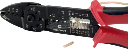 TOOLCRAFT Krimpelő- és csupaszoló fogó 1,5,,,6mm², PLC-4131 TO-6680946