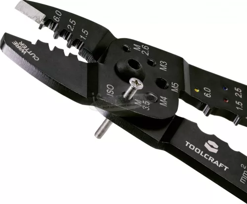 TOOLCRAFT Krimpelő- és csupaszoló fogó 1,5,,,6mm², PLC-4131 TO-6680946