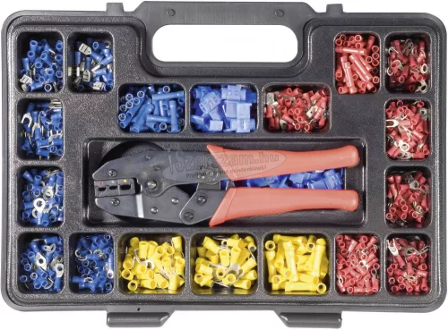 TOOLCRAFT Krimpelőfogó készlet kábelsarukkal 1004 részes 1,72-8,2mm 820927