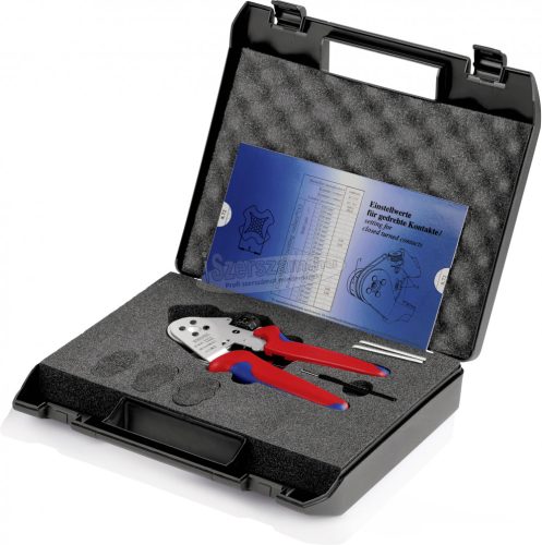 KNIPEX Négy tüskés sajtoló fogó csavart érintkezőkhöz, krómozott, 97 52 63