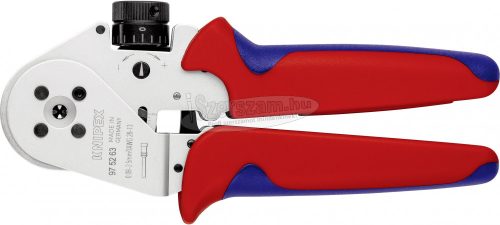 KNIPEX Négy tüskés sajtoló fogó csavart érintkezőkhöz, krómozott, 97 52 63