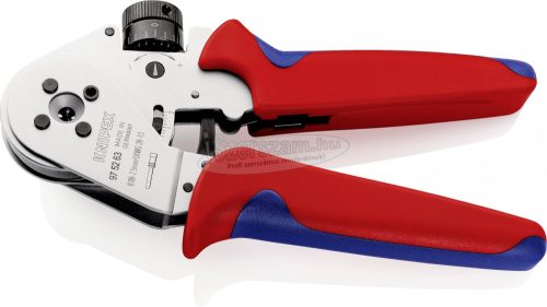 KNIPEX Négy tüskés sajtoló fogó csavart érintkezőkhöz, krómozott, 97 52 63