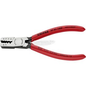   KNIPEX Krimpelő fogó, szigetelt érvéghüvelyhez, trapéz profil, PVC nyél 145mm 0,25-2,5mm² AWG24-14 97 61 145 F