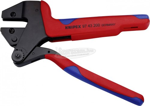 KNIPEX Krimpelő-rendszerfogó cserélhető krimp profilokhoz 200mm 97 43 200 A