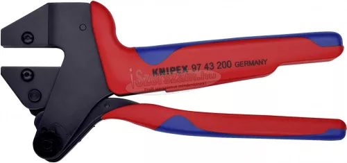 KNIPEX Krimpelő-rendszerfogó cserélhető krimp profilokhoz 200mm 97 43 200 A