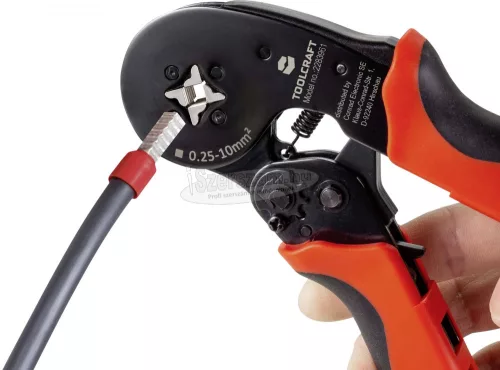 TOOLCRAFT Önbeálló krimpelőfogó tűs érintkezőkhöz 0,25 ,,, 10mm², TO-6851883
