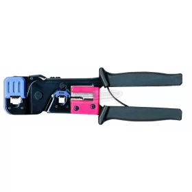   BERNSTEIN Racsnis moduláris krimpelő fogó, UTP, telefon csatlakozó krimpelő RJ11, RJ12, RJ45 csatlakozókhoz 200mm 3-0605