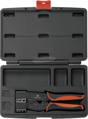 TOOLCRAFT Racsnis krimpelő fogó sarukhoz, érintkezőkhöz 818644 2-IN-1 818644