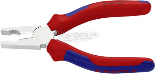 KNIPEX Kombinált fogó, 140mm, vágási érték: (közepes/kemény) 2,8/1,8mm, max 10mm², 03 05 140