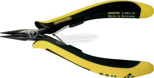 BERNSTEIN ESD hegyes fogó, különösen karcsú, 130mm, EUROline-Conductive 3-683-15