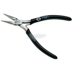   C.K Elektronikai hegyes fogó, 120mm recézve behajlított pofával T3772 1
