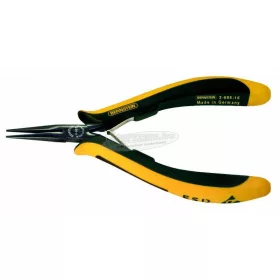   BERNSTEIN ESD Hegyes fogó 140mm, hosszú csőrrel, EUROline-Conductive 3-685-15