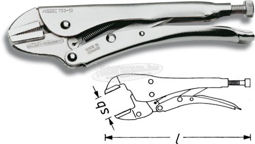 HAZET Grip fogó 250mm, 35mm 753-10