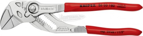 KNIPEX Fogókulcs, párhuzamos pofákkal, PVC nyél, krómozott 180mm 86 03 180 SB