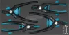 HAZET Seeger gyűrű fogó készlet 4 részes 163-124/4