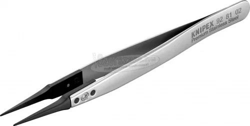 KNIPEX 92 81 02 ESD csipesz cserélhető heggyel 1db Hegyes 130mm 92 81 02