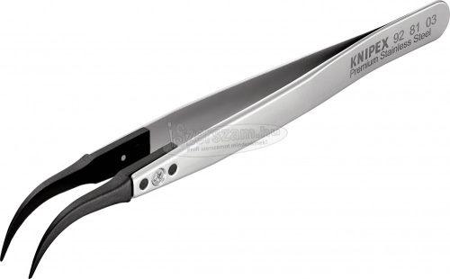 KNIPEX 92 81 03 ESD csipesz cserélhető heggyel 1db Hegyes 130mm 92 81 03