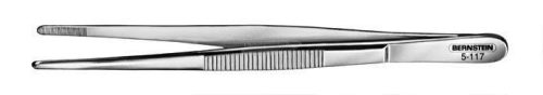 BERNSTEIN Nikkelezett műszerész csipesz 40-forma egyenes/kerek/széles heggyel, 145mm, 5-117